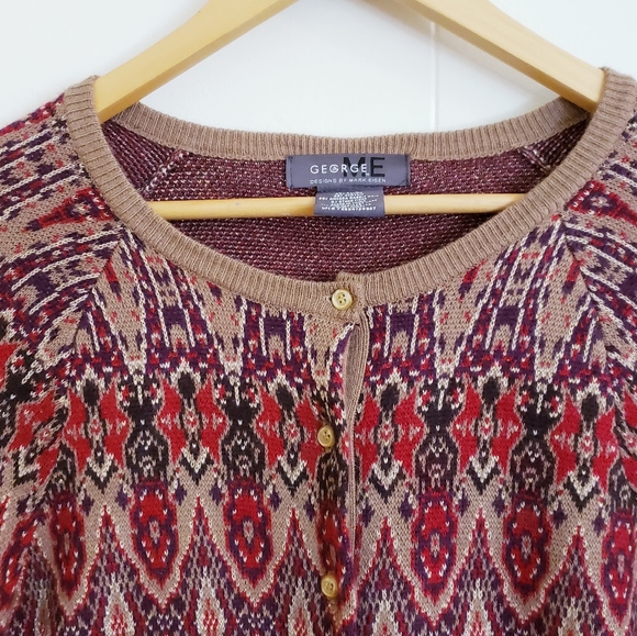 George by Mark Eisen Sweater Women Large (12-14) T - Picture 3 of 12
